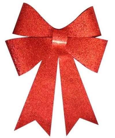 30" X 22" Red Glitter Bow