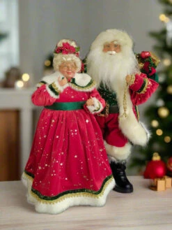 18" Mr & Mrs Santa Claus Set Of 2