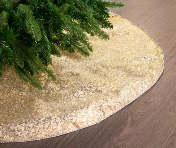 48" Golden Mesh Filigree Tree Skirt 3 48" Golden Mesh Filigree Tree Skirt