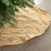 30" Gold Glitter Tree Skirt With Gold Edge Trim 2 30" Gold Glitter Tree Skirt With Gold Edge Trim -The Christmas Palace 0671402131