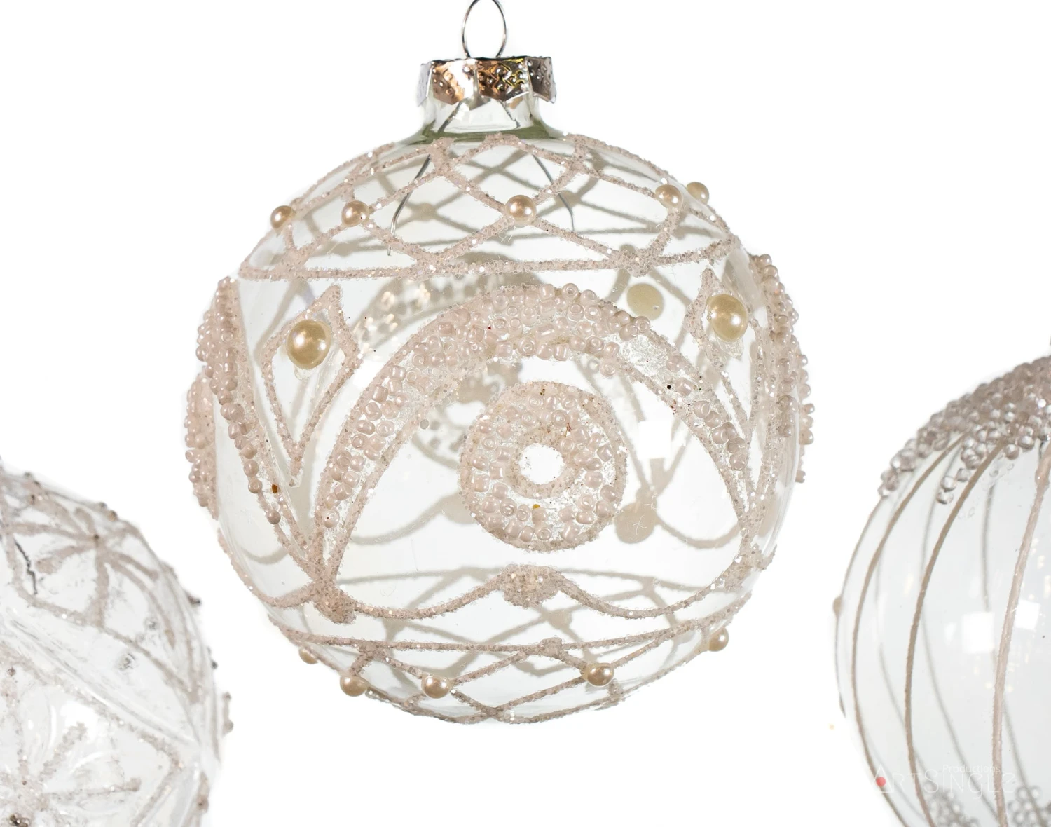 4" Crystal Decorative Ornaments Assorted Set Of 12 - Image 2