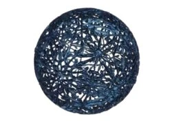 8" Dark Blue Snowflake Matte Ornament Set Of 2