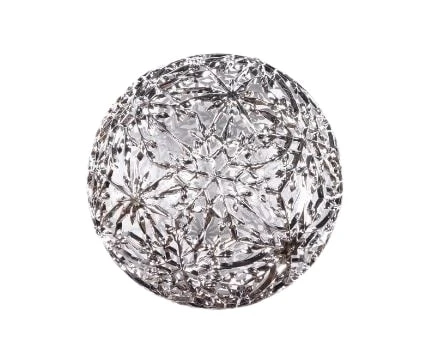 8" Silver Snowflake Shiny Ornament Set Of 2 3 8" Silver Snowflake Shiny Ornament Set Of 2