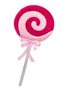 19" Pink & Red Lollipop With Bow Set Of 2