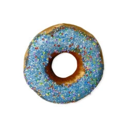 5" Blue Donut With Sprinkles Ornament Set Of 6