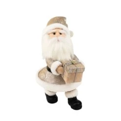 22" Champagne Santa With Gift Box