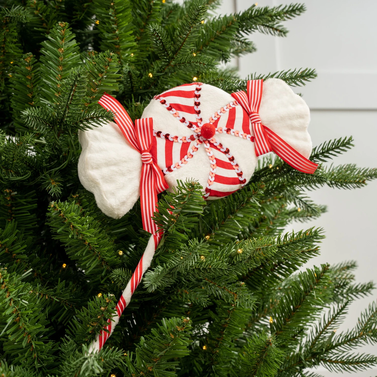 16" Peppermint Stripes Candy Pick Set Of 6 - Image 2