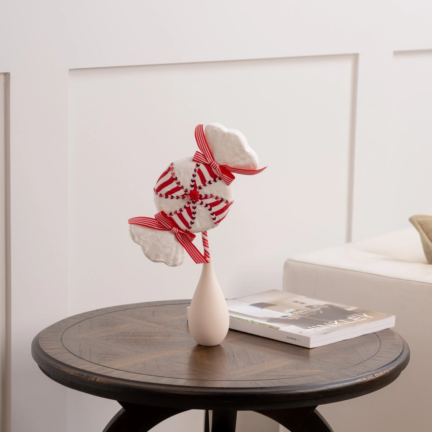 16" Peppermint Stripes Candy Pick Set Of 6 - Image 3