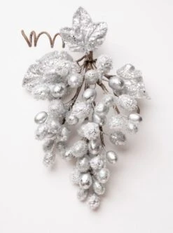 13" Grape Cluster With Leaves Set Of 2