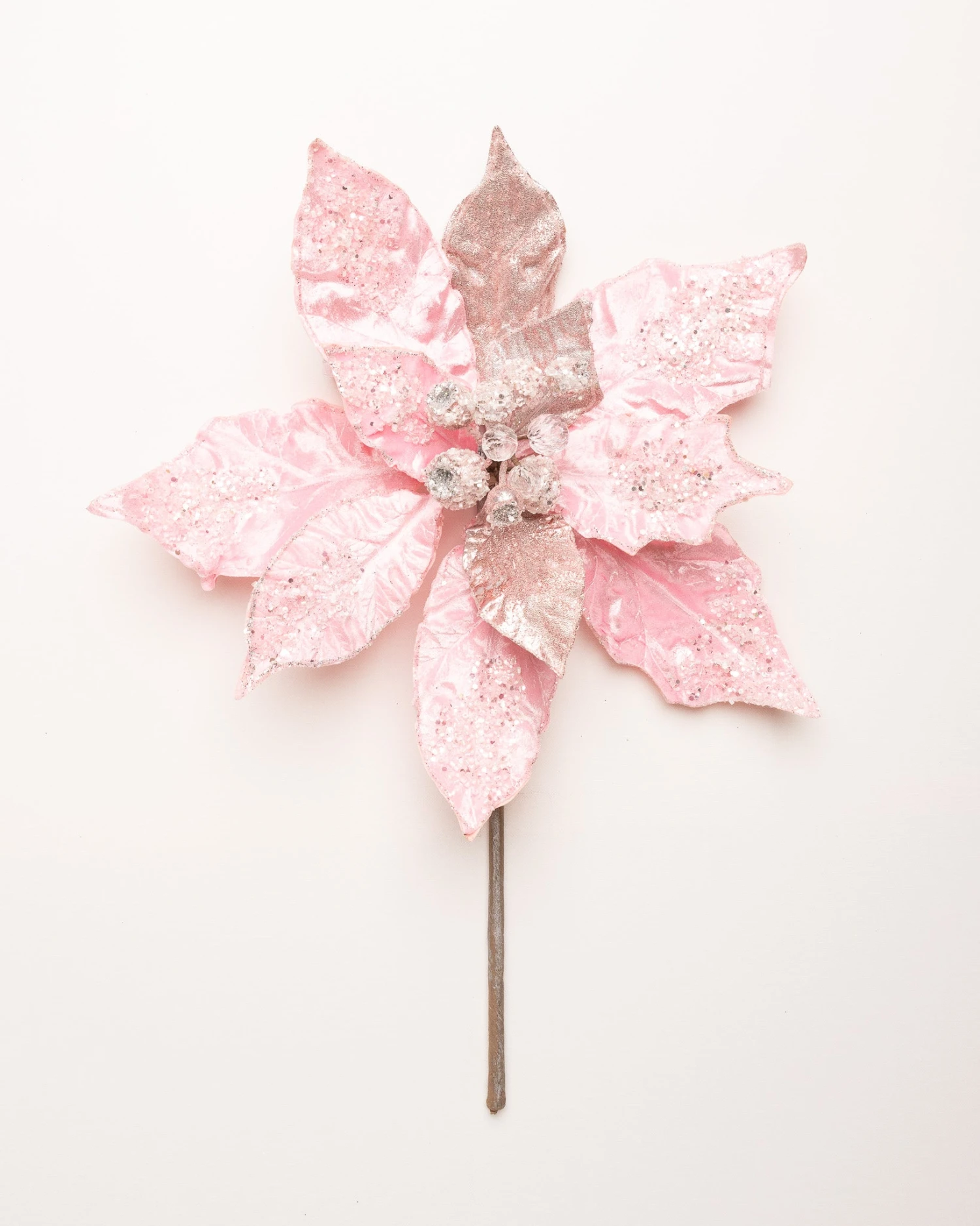 20" Poinsettia Stem Set Of 2 3 20" Poinsettia Stem Set Of 2