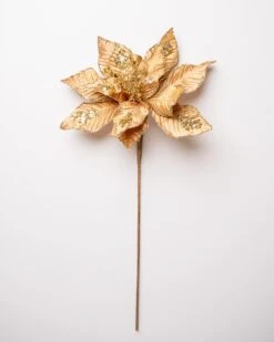 15" Poinsettia Velvet Pick Set Of 6 -The Christmas Palace 0671409847 1