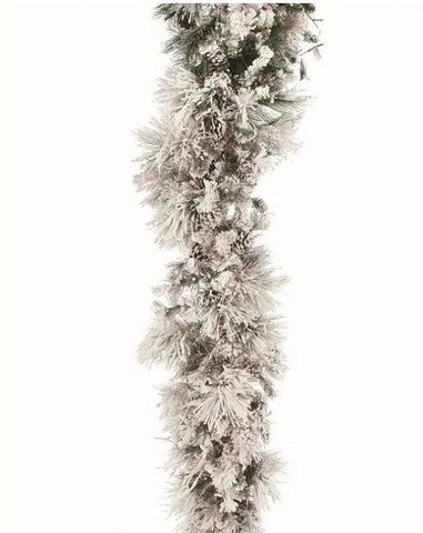 9 FT X 18" Bear Mountain Garland Pre-lit 150 Clear LED Lights - Image 5