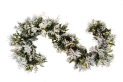 9 FT X 18" Bear Mountain Garland Pre-lit 150 Clear LED Lights