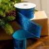 2.5" X 10YD Midnight Blue Full Glitter Ribbon