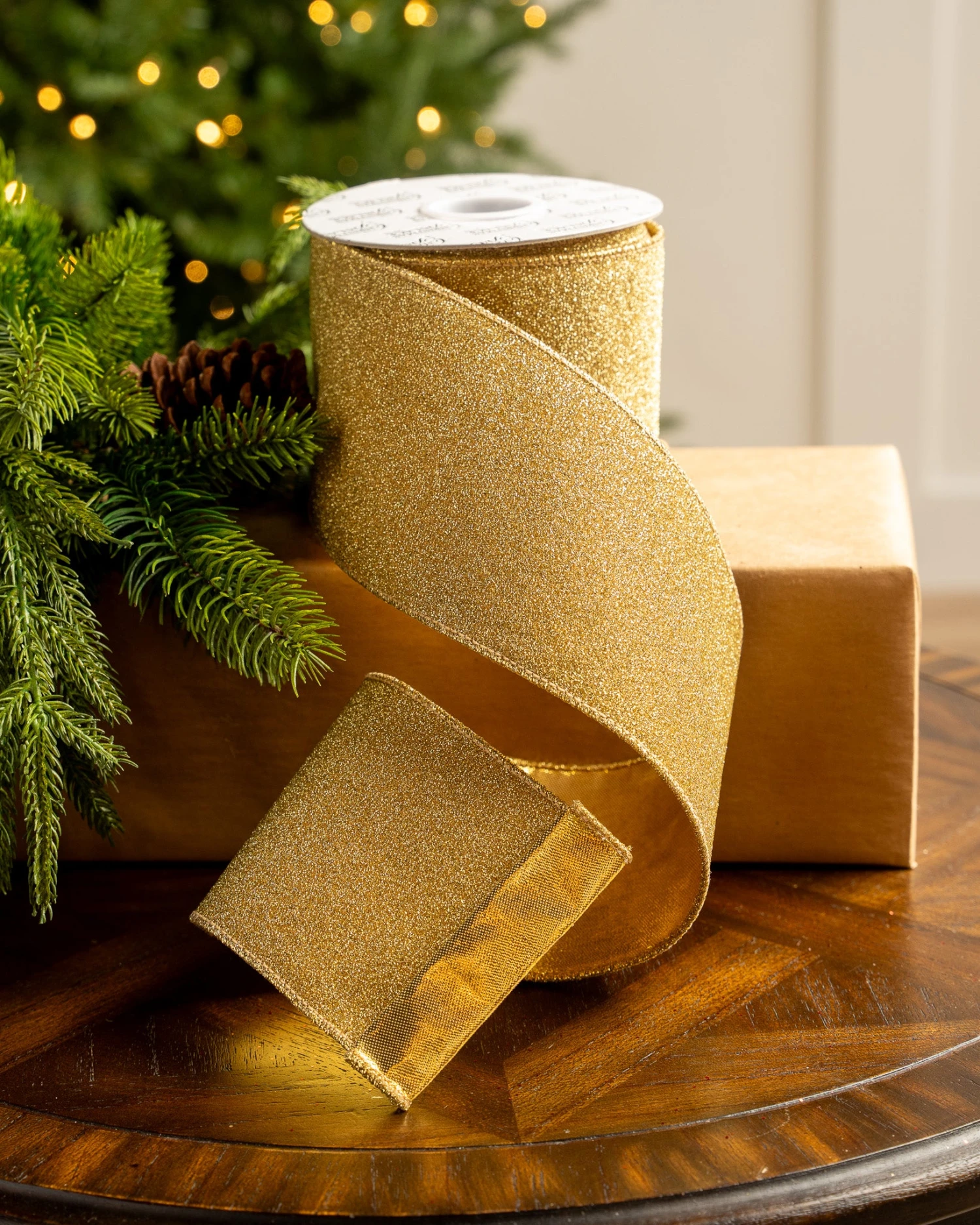 4"X10YD Gold Mesh Ribbon