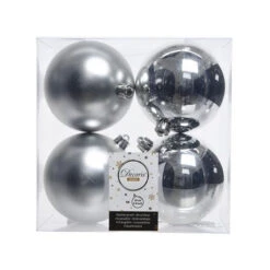 4" Shatterproof Shiny & Matte Ball Set Of 24 -The Christmas Palace 0671490305