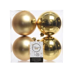 4" Shatterproof Shiny & Matte Ball Set Of 24 -The Christmas Palace 0671490332