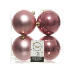 4" Shatterproof Shiny & Matte Ball Set Of 24 -The Christmas Palace 0671490336