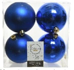 4" Shatterproof Shiny & Matte Ball Set Of 24 -The Christmas Palace 0671490365