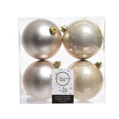 4" Shatterproof Shiny & Matte Ball Set Of 24 -The Christmas Palace 0671490366