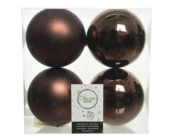4" Shatterproof Shiny & Matte Ball Set Of 24 -The Christmas Palace 0671490398