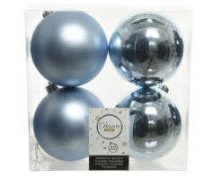 4" Shatterproof Shiny & Matte Ball Set Of 24 -The Christmas Palace 0671490399