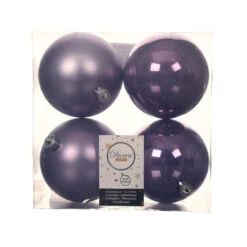 4" Shatterproof Shiny & Matte Ball Set Of 24 -The Christmas Palace 0671490400
