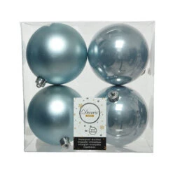 4" Shatterproof Shiny & Matte Ball Set Of 24 -The Christmas Palace 0671490401