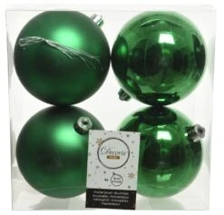 4" Shatterproof Shiny & Matte Ball Set Of 24 -The Christmas Palace 0671490406