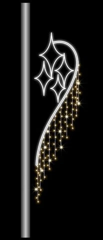 7 FT X 2 FT LED Diamond Shaped Pole Banner