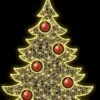 5.5 FT X 4 FT LED Red & Warm White Decorated Tree Display -The Christmas Palace 0671499233