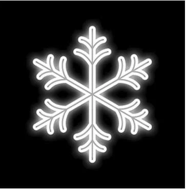 2 FT X 1.5 FT White LED Snowflake