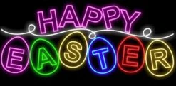 5.5 FT X 2 FT Happy Easter LED Sign