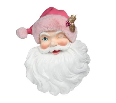Pink Santa Head Wall Decor - Image 2