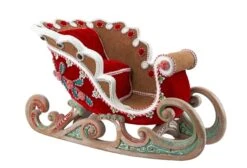 12" Gingerbread Sleigh -The Christmas Palace 081007412119