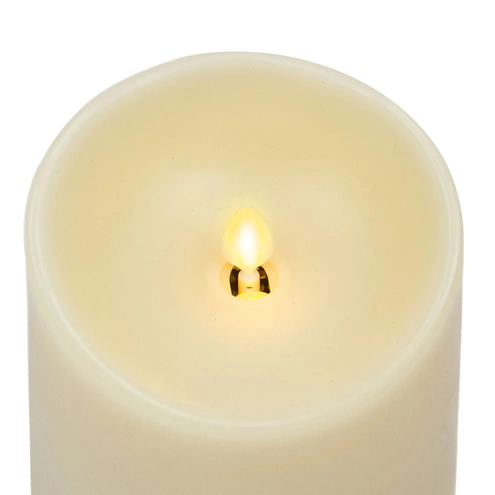 8.75" Ivory Flameless Candle Pillar - Image 3
