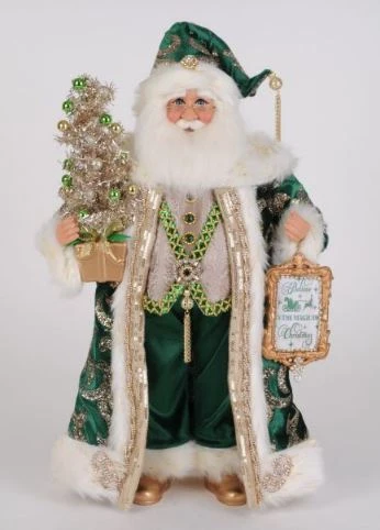 Karen Didion Originals 19" Jade Elegance Santa 3 Karen Didion Originals 19" Jade Elegance Santa