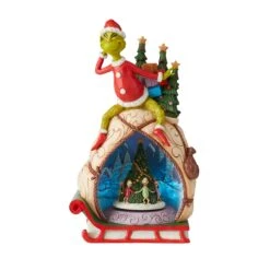 Grinch Village 11.5" Grinch Lighted Rotable Scene
