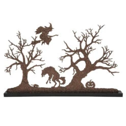 Snow Village Halloween Haunted Woods Silhouette