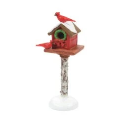 Village Accessory Cardinal Christmas Bird Feeder