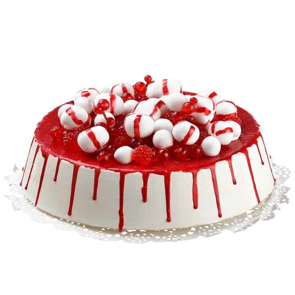 8" Red & White Christmas Cake
