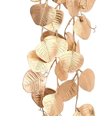 27" Gold Eucalyptus Hanging Bush Set Of 2 - Image 2