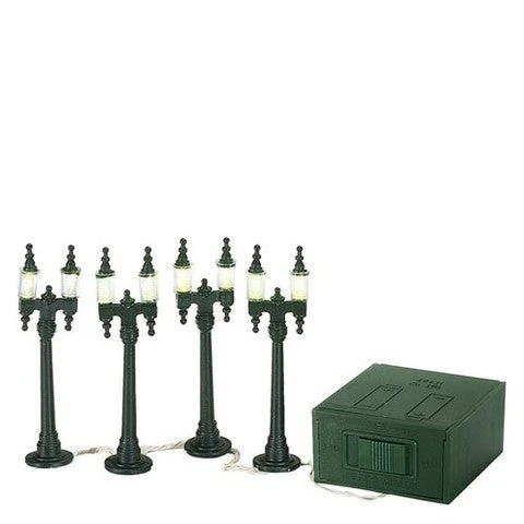 Village Accessory Double Street Lamp Pack Of 4 Lamps