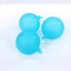 4" Turquoise Bubblegum Glass Ornament Set Of 3
