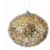 4.5" Champagne Iced Ball Set Of 12