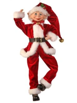 17" Red & White Suit Elf