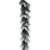 4 FT Frosted Pine Cone Berry Garland