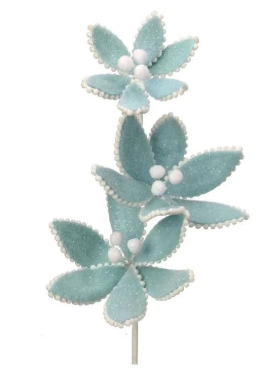 24" Pastel Candy Poinsettia Stem Set Of 6 - Image 4