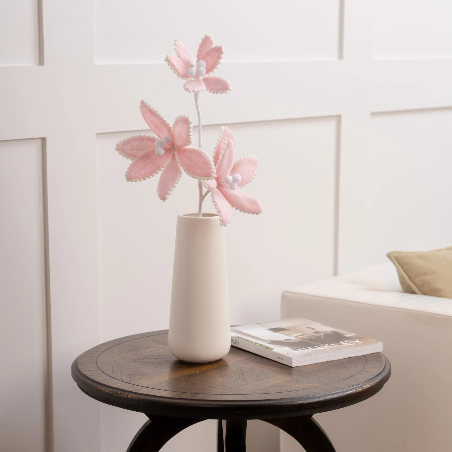 24" Pastel Candy Poinsettia Stem Set Of 6 - Image 3