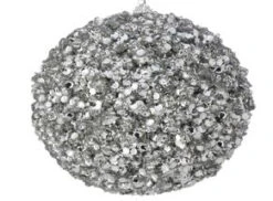 5" Paltinum Sequin Jewel Ball Set Of 6